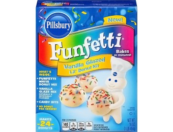 75% off Pillsbury Funfetti Vanilla Glazed Lil Donut Kit 16 oz