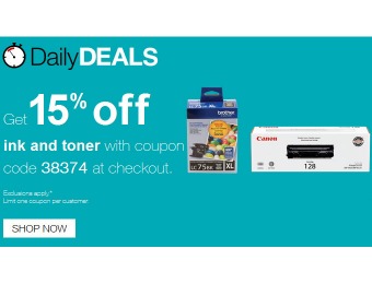 Save an Extra 15% off Ink & Toner at Staples