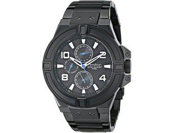 67% off Armitron Stainless Steel Black Ion-Plated Men's Watch