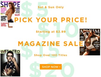 DiscountMags Pick Your Price Sale - 100+ Titles from $2.99