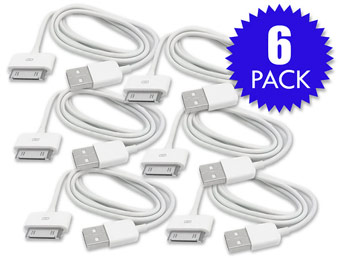 88% Off 6-Pack: iPhone/iPod 3 Foot USB Data Sync Cable