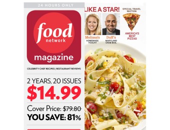 81% off Food Network Magazine Subscription, 20 issues / $14.99