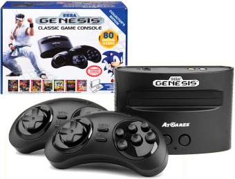 77% off Sega Genesis Classic Game Console, 80 Games & 2 Controllers