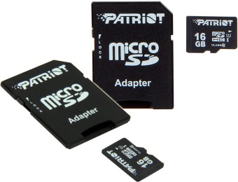 55% off 2X Patriot LX Pro Series 16GB microSDHC Memory Cards