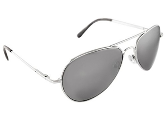 95% Off Silver Frame Black Lenses Aviator Sunglasses