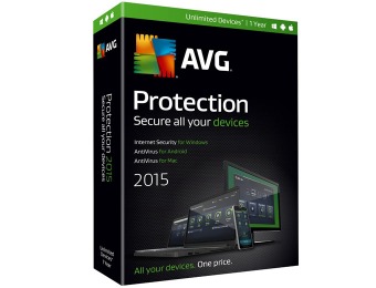 Free after Rebate: AVG Protection 2015 - Unlimited Devices / 1 Year
