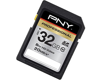 75% off PNY 32GB SDHC Class 10 Memory Card
