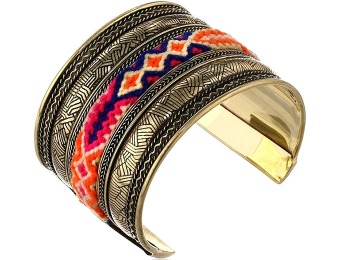 82% off Multi-Color Textured Friendship Cuff Bracelet