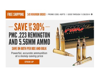 Cabela's Holiday Ammo Sale - 30% off PMC .223 Rem & 5.56 Ammo