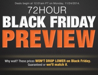 72 Hour Black Friday Preview - Prices Guaranteed