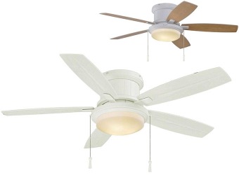 28% off Hampton Bay Roanoke 48" Indoor/Outdoor White Ceiling Fan