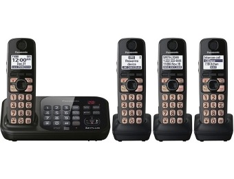 $50 off Panasonic KX-TG4744B DECT 6.0 Cordless Phone System