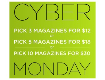 DiscountMags Cyber Monday Sale - 3 Subscriptions for $12