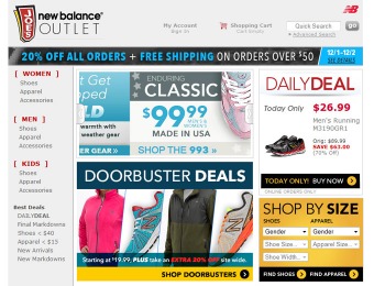 Joe's New Balance Outlet Cyber Monday Deal - 20% off All Orders