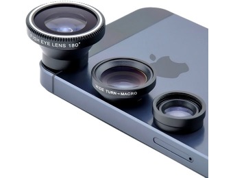 77% off Acesori A-ILK Smartphone Camera 4-Piece Kit w/ 3 Lens