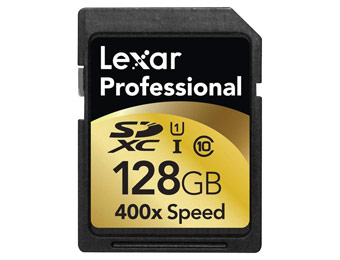 55% Off Lexar Professional 128GB SDXC Class 10 Memory Card