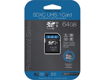$180 off Dane Electronics SD UHS-1 64GB SDXC Memory Card