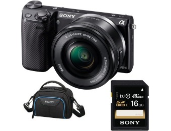 $415 off Sony NEX-5TL Compact Lens Digital Camera Bundle