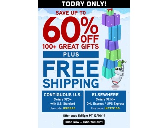 One Day Only! 60% off 100 Great Gifts at ThinkGeek.com