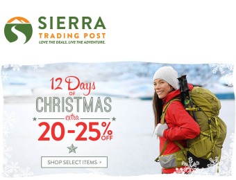 Sierra Trading Post 12 Days of Christmas Sale - Extra 20-25% off