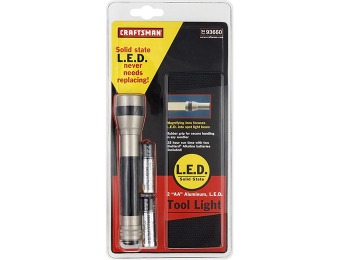 33% off Craftsman Aluminum LED 2 AA Tool Light, Flash Light