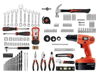 19% of Black & Decker 18V NiCad Drill and 133-pc Home Project Kit