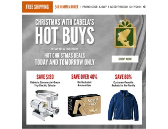 Cabela's 2-Day Christmas Sale - Tons of Great Deals