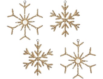 90% off MarthaHoliday Into the Woods Jute Snowflake Ornaments