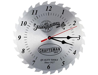 50% off 12 Inch Craftsman Vintage Shop Clock