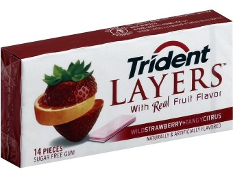 49% off Trident Layers Wild Strawberry and Tangy Citrus Gum
