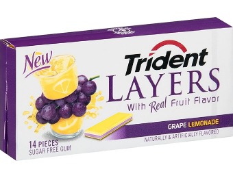 49% off Trident Layers Grape Lemonade Sugar-Free Gum