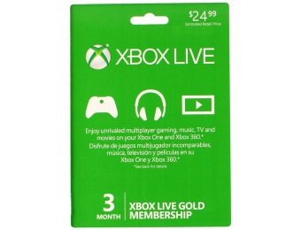 20% off Microsoft Xbox Live 3 Month Gold Membership