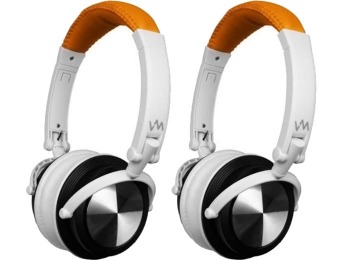 Deal: 2 Pairs of VM Audio SRHP3-OR On-Ear Deep Bass Headphones