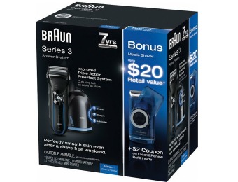 57% off Braun Shaver 350cc with Bonus Mobile Shaver