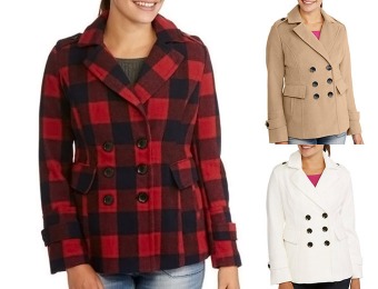 50% off Women's Essential Wool Blend Peacoat, 14 Color Choices