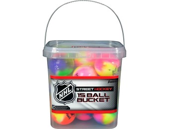65% off Franklin Sports NHL Street Hockey Ball Bucket (15-Piece)