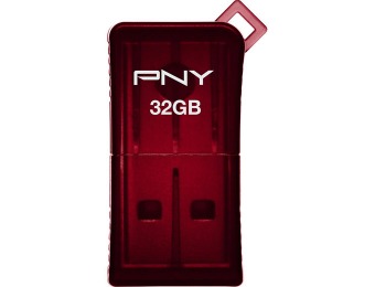 27% off Red PNY Micro Sleek 32GB USB Flash Drive