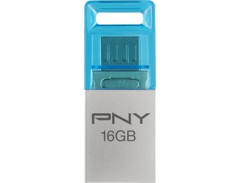 $15 off 16GB PNY Metal Duo Link P-FDI16GOTGM-GE USB Flash Drive