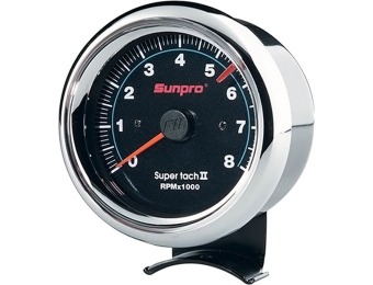 74% off Sunpro CP7901 Super Tachometer II - Black Dial