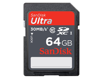 65% Off SanDisk Ultra 64GB SDXC Class 10 Flash Memory Card