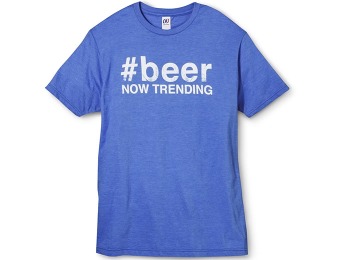 65% off Men's # Beer Graphic Tee - Royal Blue