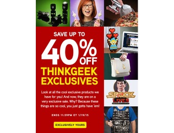 Save Up to 40%off ThinkGeek Exclusive Items
