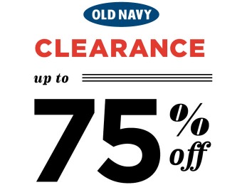Up to 75% off Clearance Styles at Old Navy
