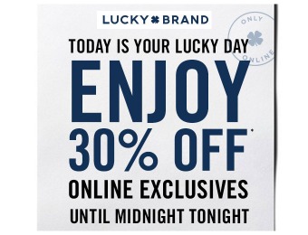 Extra 30% off Online Exclusives at Lucky Brand