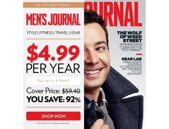92% off Men's Journal Magazine Subscription, $4.99 / 12 Issues