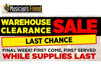 Musician's Friend Warehouse Sale - Up to 92% off MSRP