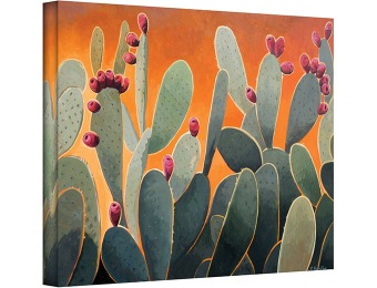 $489 off Cactus Orange Gallery Wrapped Canvas Art, 14" x 18"