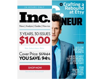 $170 off INC Magazine Subscription, 30 Issues / $10