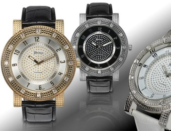 $450 off Geneva Platinum High Roller Men's Watch, 4 Styles
