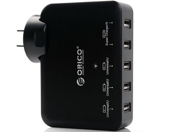 64% off ORICO DCAP-5U 8A 40W 5-Port Smart USB Wall Charger